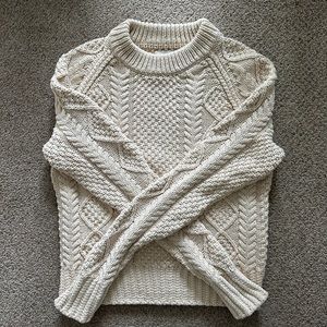 LL Bean cable knit sweater